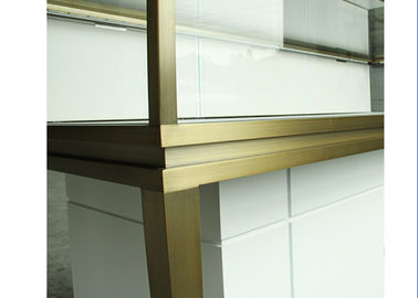 Full Frame Stainless Steel Perhiasan Display Cabinets / Toko Display Cases