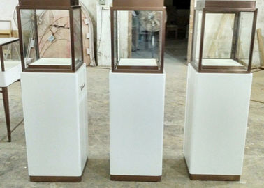 Luxury Custom Glass Display Cases / Museum Display Cabinets Lampu Strip Tersembunyi