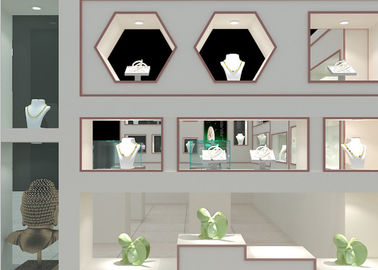 Modern Fashion Style Wall Mounted Display Case Untuk Toko Perhiasan Display