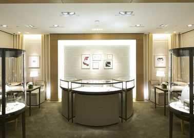 Modern Luxury Stain Steel Toko Perhiasan Display Counters Bentuk persegi panjang