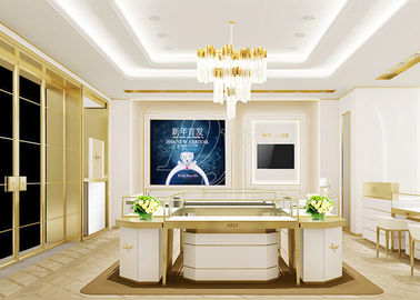 Perhiasan Showroom Furniture / Custom Display Cases Desain 3D Profesional