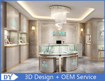 Elegant Stainless Steel Showroom Perhiasan Display Counter 1325X550X950MM