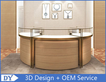 Perhiasan 3D Desain Mewah Display Cabinet Untuk Toko / Kaca Perhiasan Display Cabinet
