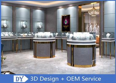 3D Desain Toko Perhiasan Tampilan Kasus Dalam Logo Ukuran Khusus / Perhiasan Toko Perhiasan