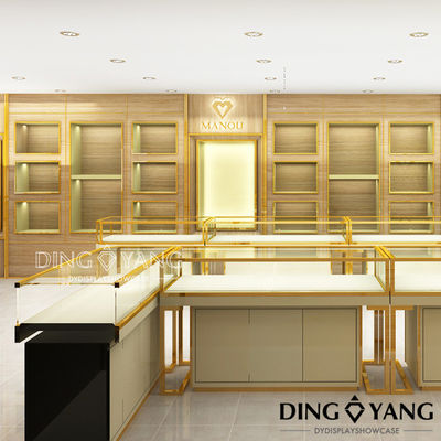 Custom Luxury Popular Jewelry Store Showcase dengan ukuran dan warna yang dapat disesuaikan sepenuhnya