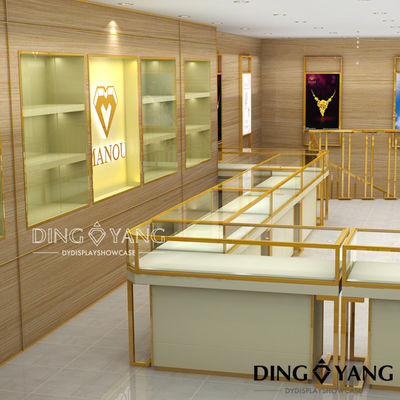 Custom Luxury Popular Jewelry Store Showcase dengan ukuran dan warna yang dapat disesuaikan sepenuhnya