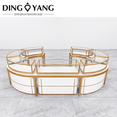 High End Big Center Island Showcase Perhiasan Tampilan kustomisasi pabrik, menawarkan layanan solusi satu atap dan desain 3D