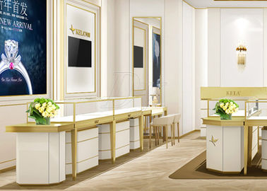 Modern Fashion Top Grade Perhiasan Display Cabinet Dengan Custom Made Logo
