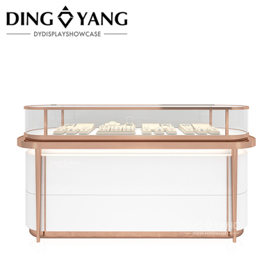 High End Custom Made Tabletop Perhiasan Display Case, Kualitas Baik Perhiasan Showcases, Menawarkan Seluruh Toko Layanan Desain 3D