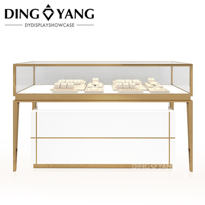 Pabrik Komersial Custom Made Kunci Perhiasan Display Case Untuk High End Toko Perhiasan, terbuat dari bahan berkualitas tinggi
