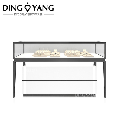 High End Kayu Kaca Perhiasan Display Case Pencahayaan, Showcases Pabrik Produsen, Kualitas Tinggi Dengan Harga Terjangkau
