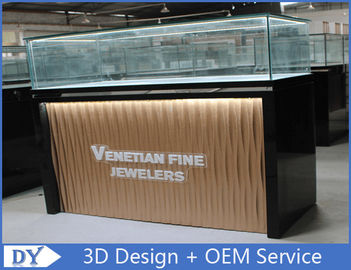 Custom Desain Modern Kaca Toko Perhiasan Display Counters Dengan lampu led