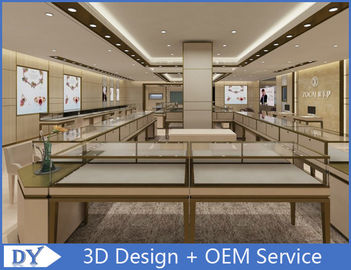 OEM Modern Shop Showroom Perhiasan Counter Display Dengan Led