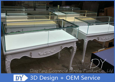 3D Desain Kayu Kaca Perhiasan Tampilan Showcase Dengan Kunci Ukuran 1200X550X950MM