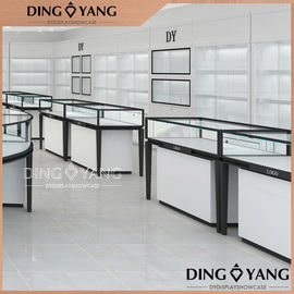 OEM andal stainless steel kombinasi Kayu Perhiasan Showcase, Retail Perhiasan Display Cases