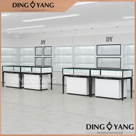 OEM andal stainless steel kombinasi Kayu Perhiasan Showcase, Retail Perhiasan Display Cases